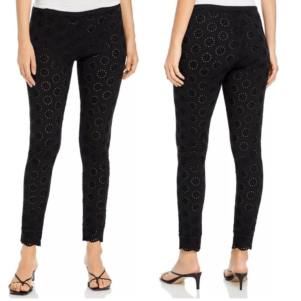 Johnny Was Black Eyelet Leggings
